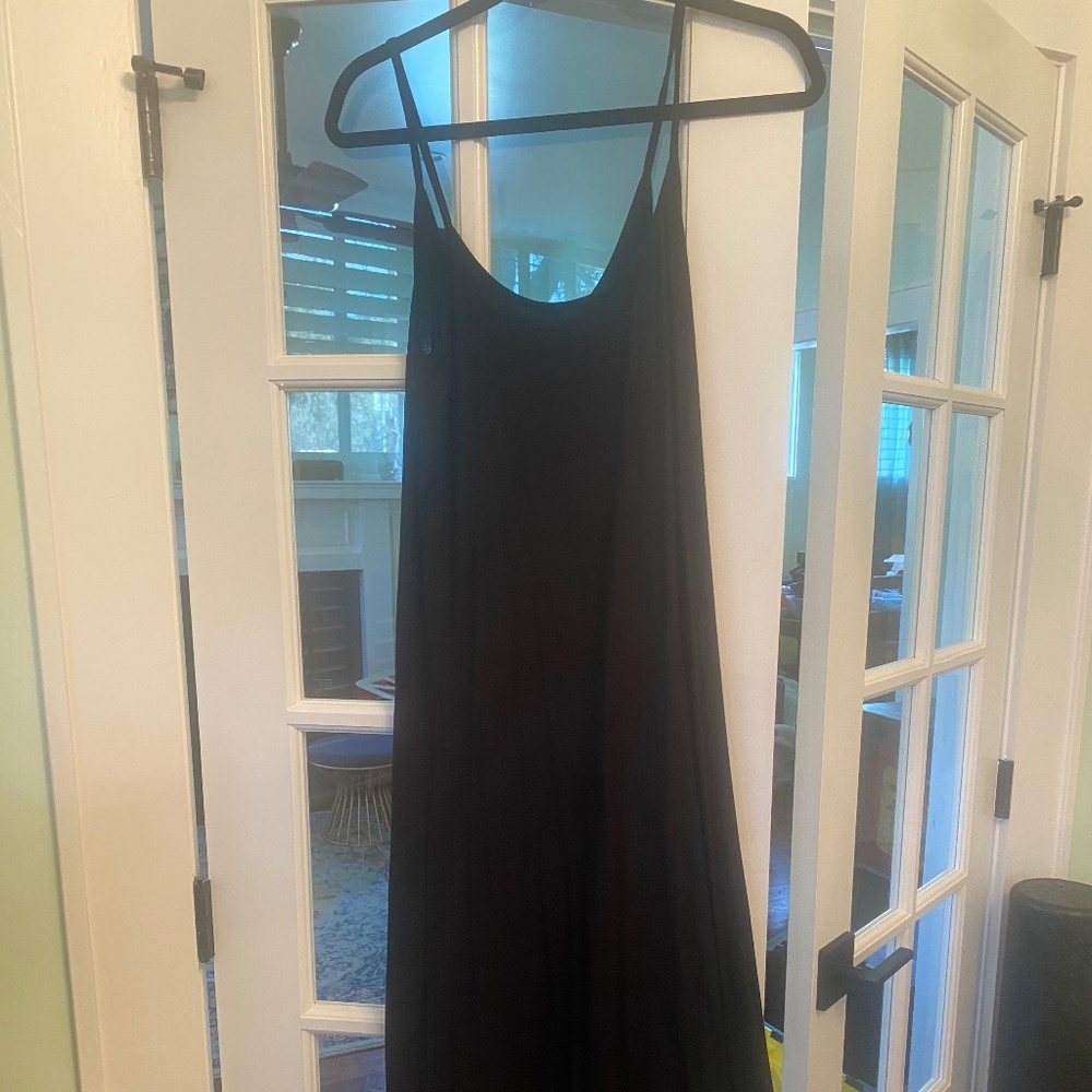 Fluxus Black High Low Dress Spaghetti Strap Dress